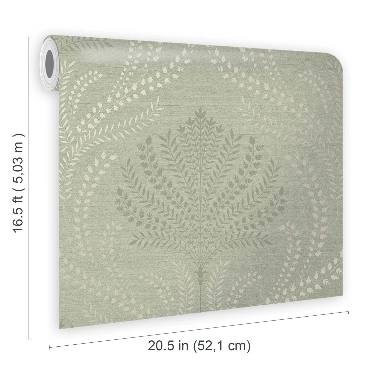 Superfresco Easy Whispy Sage Damask Smooth Wallpaper 8 Superfresco Easy Whispy Sage Damask Smooth Wallpaper - Image 6