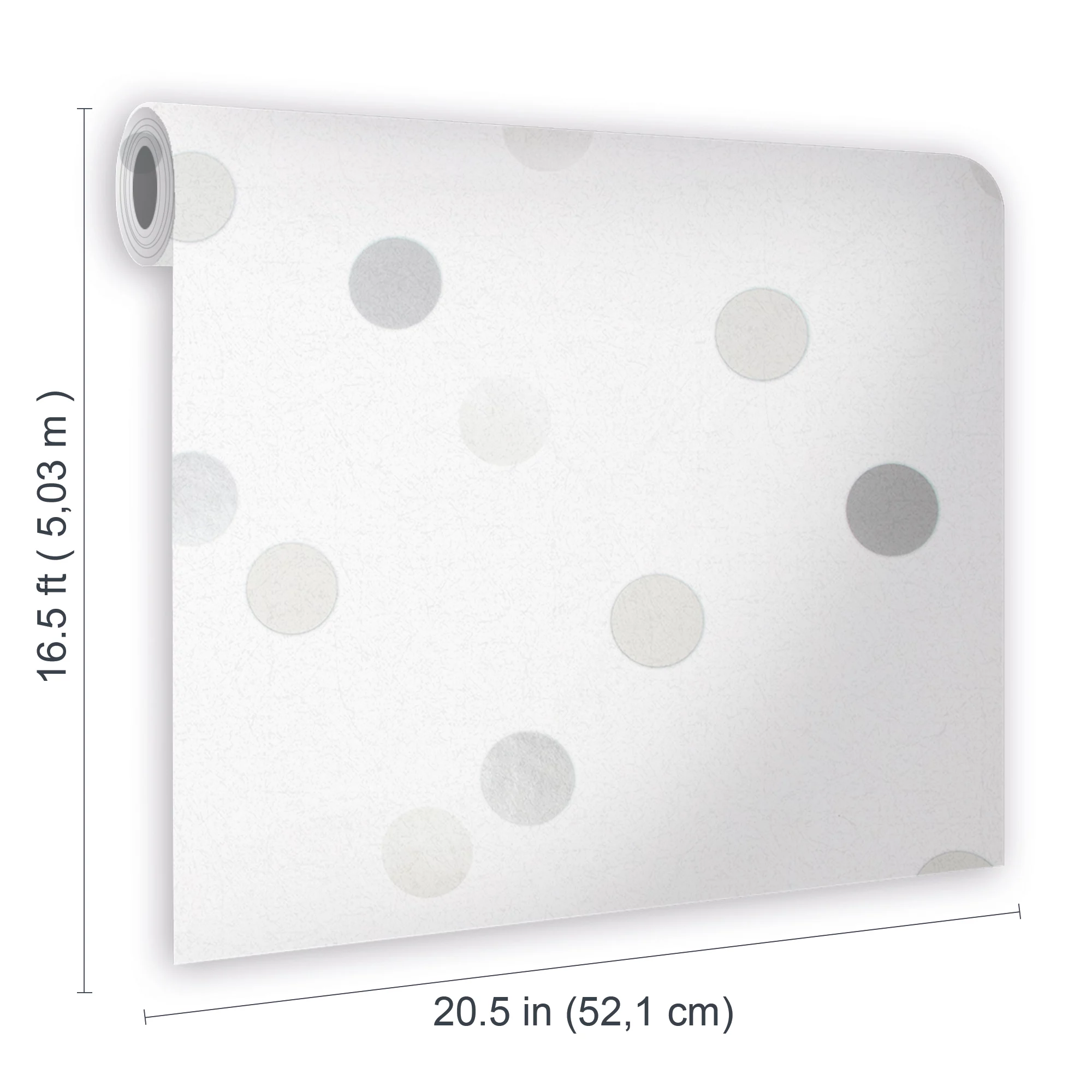 Superfresco Easy White Dotty Silver Effect Smooth Wallpaper 8 Superfresco Easy White Dotty Silver Effect Smooth Wallpaper - Image 6