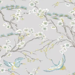 Superfresco Japan Blue Floral Metallic Effect Smooth Wallpaper -Trade Point Sale superfresco japan blue floral metallic effect smooth wallpaper5011583390353 02c