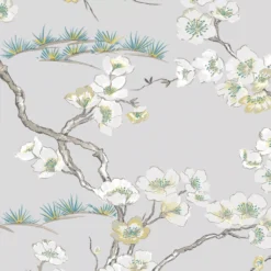 Superfresco Japan Blue Floral Metallic Effect Smooth Wallpaper -Trade Point Sale superfresco japan blue floral metallic effect smooth wallpaper5011583390353 03c