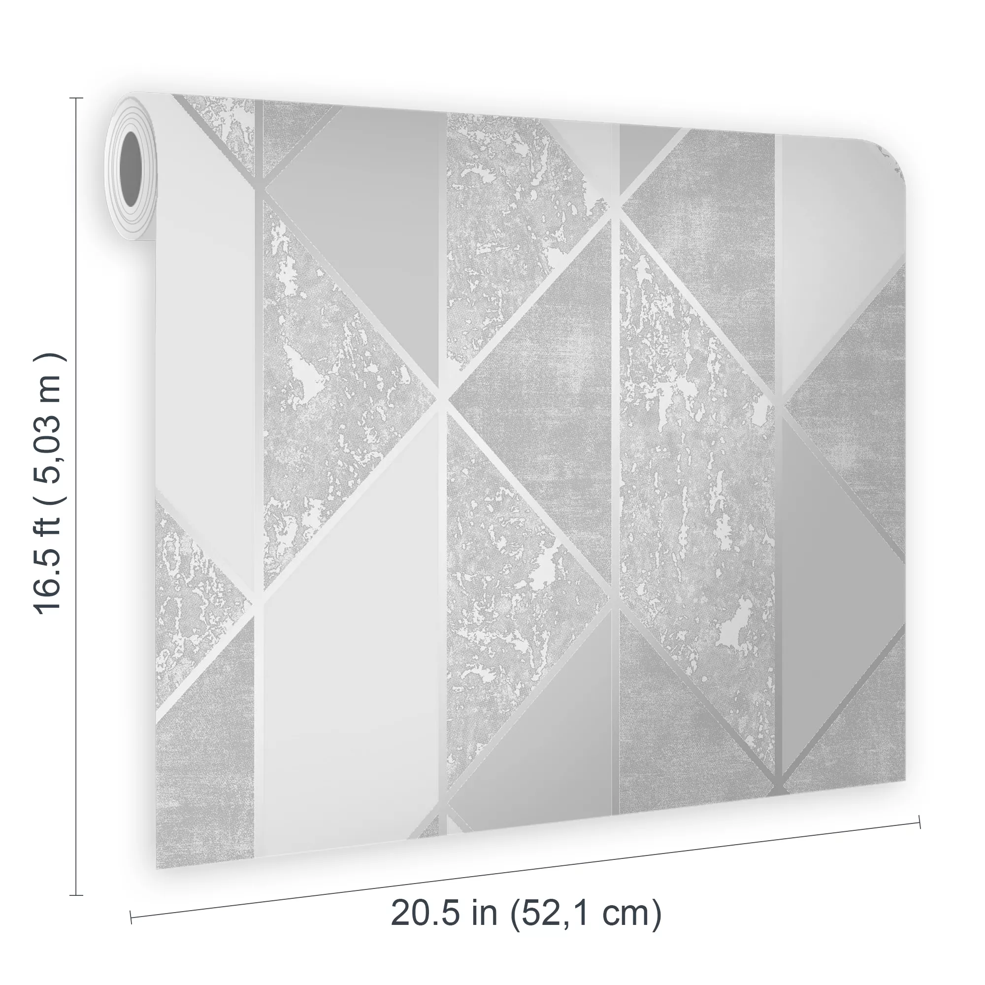 Superfresco Milan Geometric Silver Effect Smooth Wallpaper 12 Superfresco Milan Geometric Silver Effect Smooth Wallpaper - Image 10