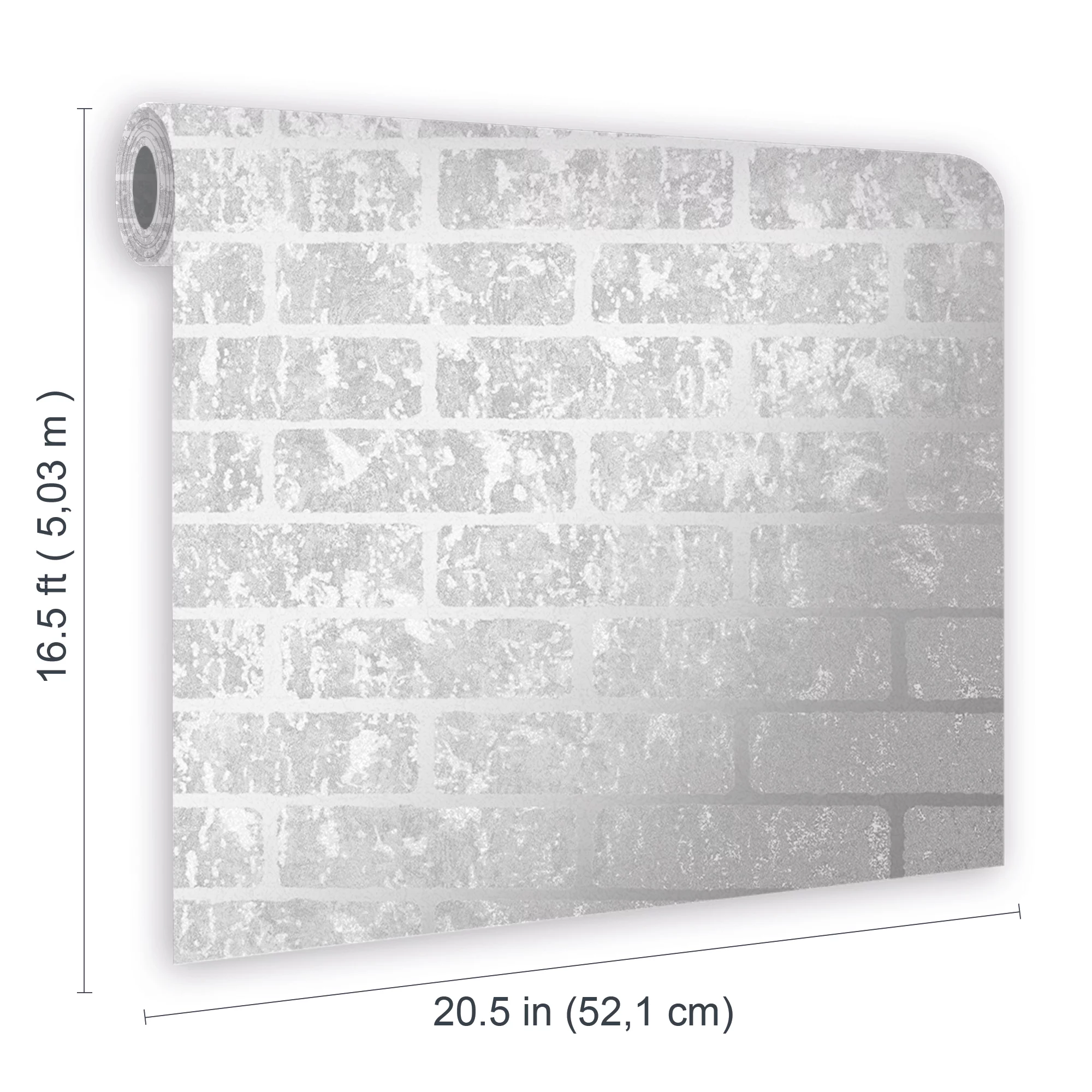 Superfresco Milan Grey Brick Silver Effect Smooth Wallpaper 8 Superfresco Milan Grey Brick Silver Effect Smooth Wallpaper - Image 6