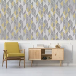 Superfresco Milan Yellow Geometric Smooth Wallpaper -Trade Point Sale superfresco milan yellow geometric smooth wallpaper5011583390018 02i bq