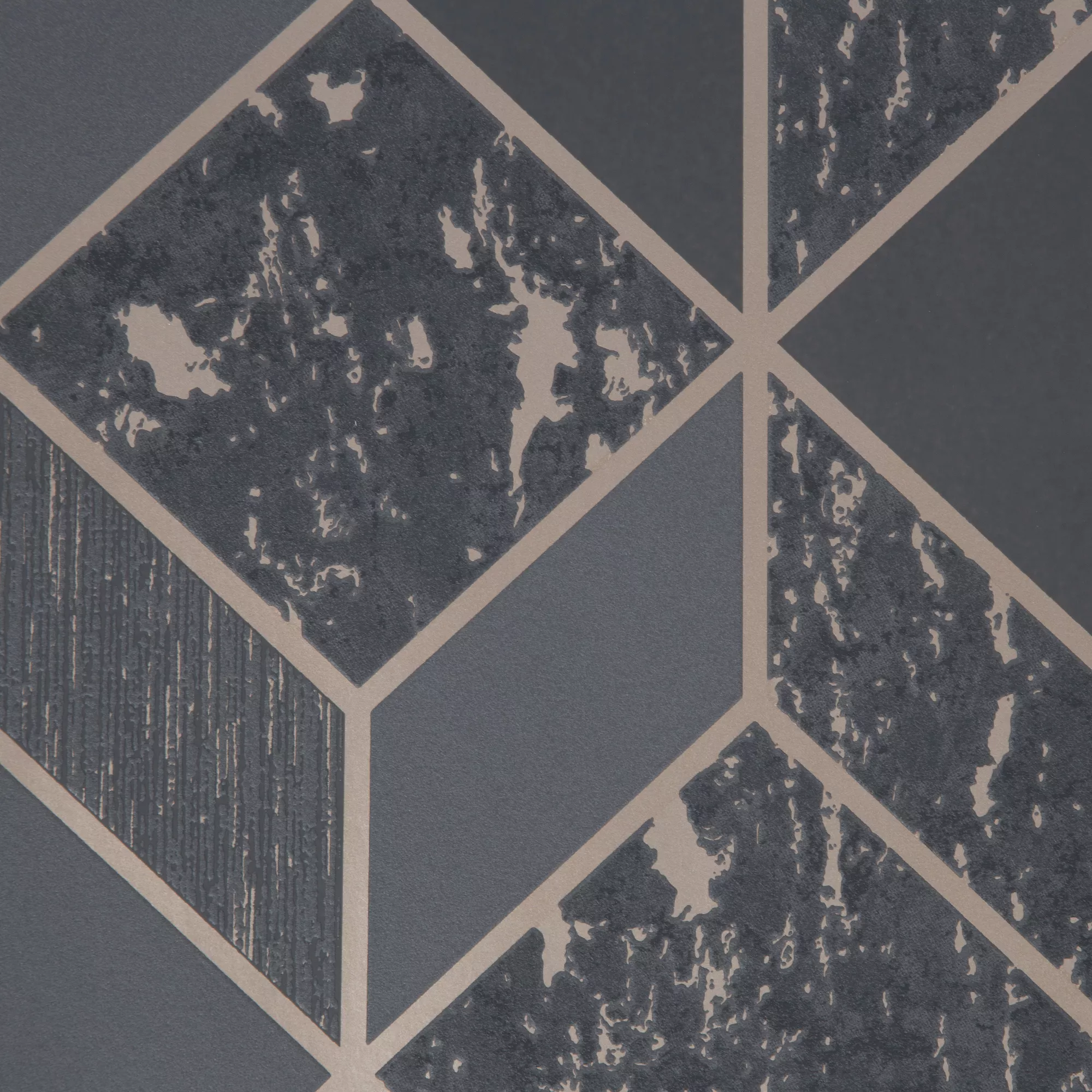 Superfresco Vittorio Charcoal Geometric Metallic Effect Smooth Wallpaper 5 Superfresco Vittorio Charcoal Geometric Metallic Effect Smooth Wallpaper - Image 3