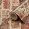 Tanlay Dark Red Brick Effect Smooth Wallpaper -Trade Point Sale tanlay dark red brick effect smooth wallpaper3663602559702 01c
