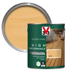 V33 High Performance Clear Satin Quick Dry Decking Stain, 2.5L