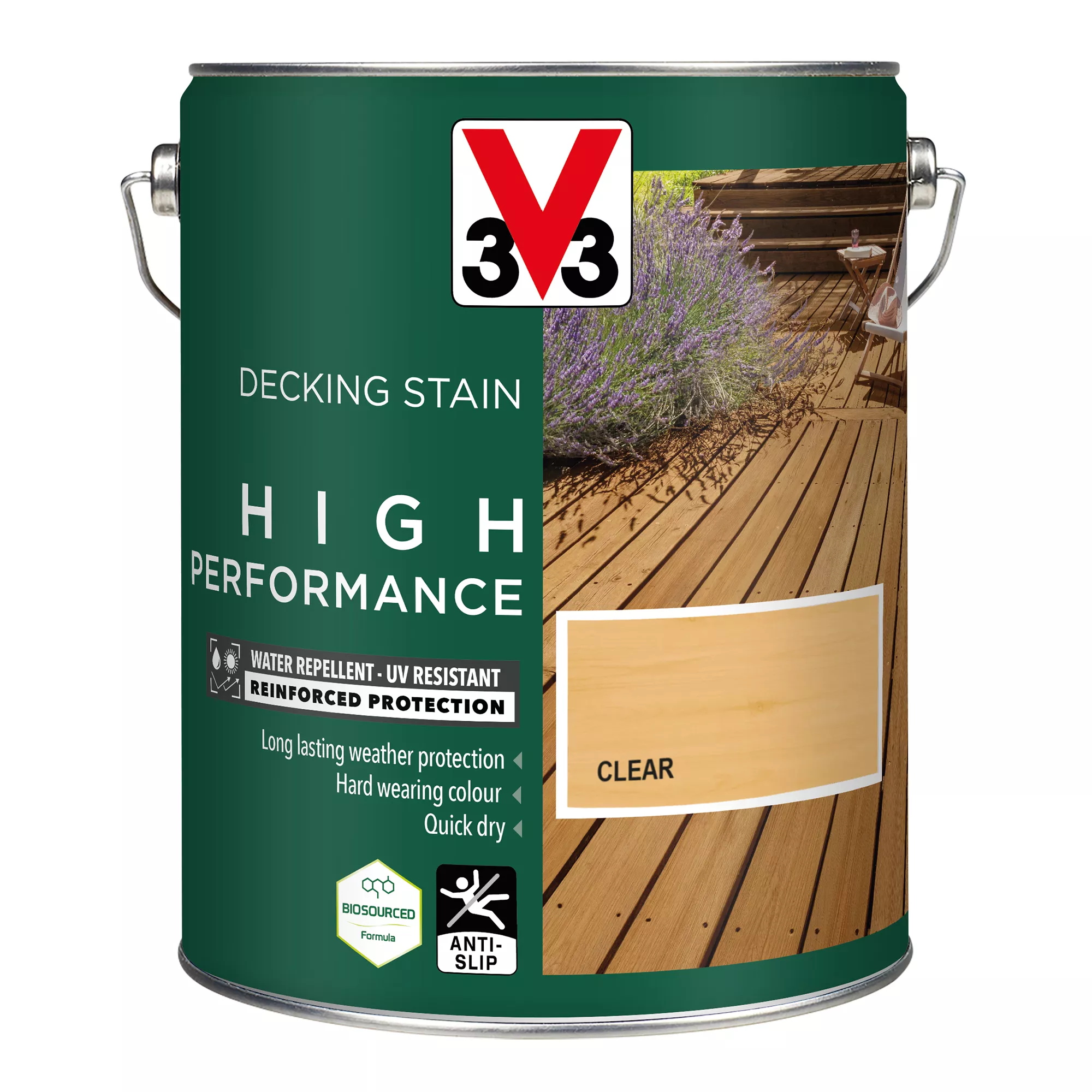 V33 High Performance Clear Satin Quick Dry Decking Stain, 5L 4 V33 High Performance Clear Satin Quick Dry Decking Stain, 5L - Image 2