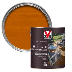 V33 High Performance Light Oak UV Resistant Decking Wood Oil, 5L -Trade Point Sale v33 high performance light oak uv resistant decking wood oil 5l3153895164429 08c bq